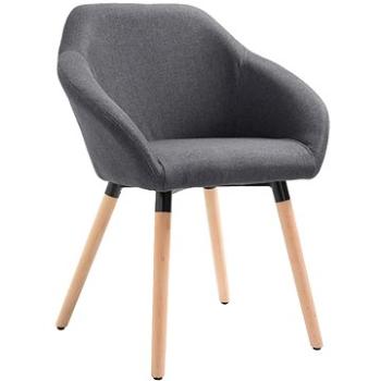 Jídelní židle tmavě šedá textil (283450)