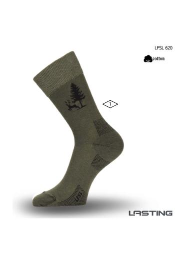 Lasting LFSL 620 Bavlněné zelená Velikost: (34-37) S ponožky