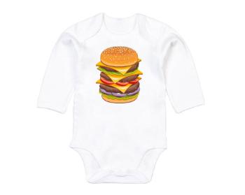 Dětské body dlouhý rukáv BIO Hamburger