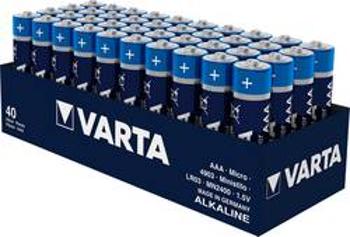 Mikrotužková baterie AAA alkalicko-manganová Varta Longlife Power LR03, 1.5 V, 40 ks