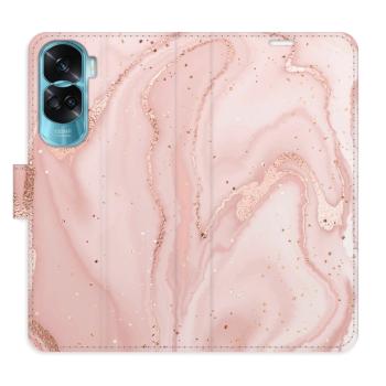 Flipové pouzdro iSaprio - RoseGold Marble - Honor 90 Lite 5G