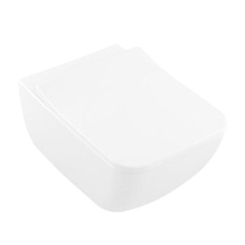 VILLEROY & BOCH Venticello Závěsné WC se sedátkem SoftClosing, DirectFlush, CeramicPlus, alpská bílá 4611RSR1