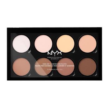 NYX Professional Makeup Highlight & Contour PRO 21,6 g konturovací paletka pro ženy Nude