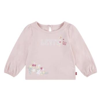 Dětské tričko Levi's® s obláčkovými rukávy baby girl