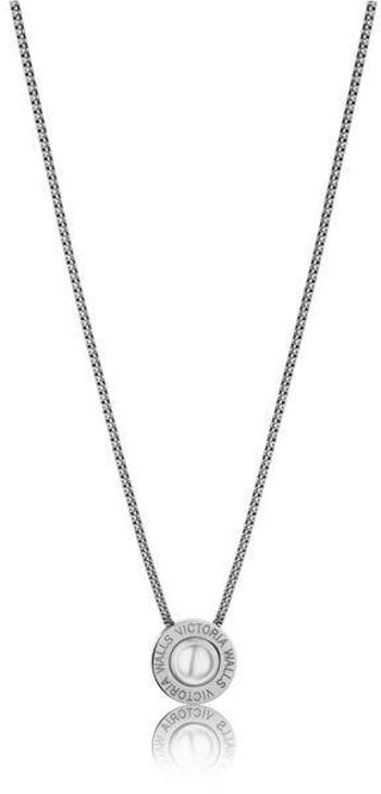 Victoria Walls Půvabný ocelový náhrdelník s perlou VN1091S