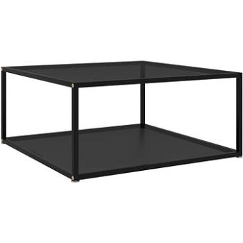 Čajový stolek černý 80 × 80 × 35 cm tvrzené sklo (322893)