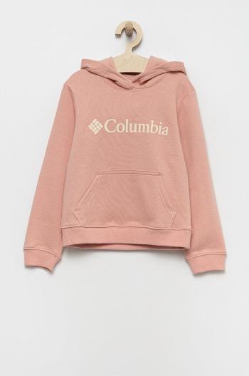 Dětská mikina Columbia růžová barva, s potiskem