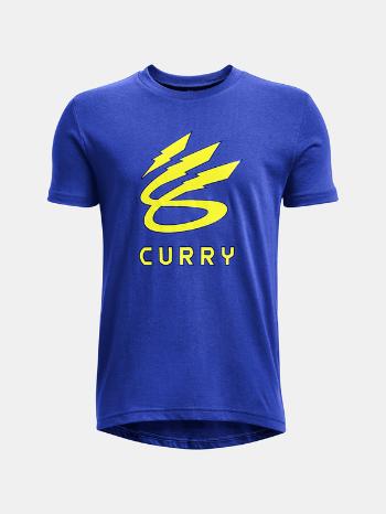 Under Armour UA Curry Lightning Logo Triko dětské Modrá