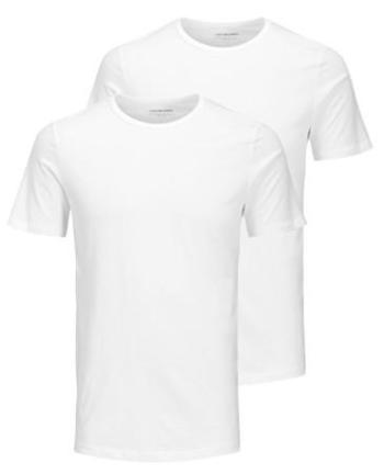 Jack&Jones 2 PACK - pánské triko JACBASIC Regular Fit 12133913 White L