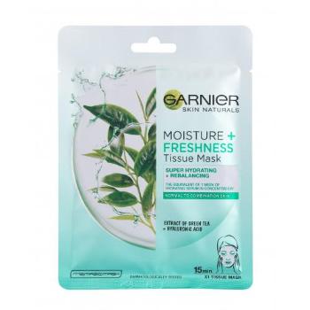 Garnier Skin Naturals Moisture + Freshness 1 ks pleťová maska pro ženy na normální pleť; na rozjasnění pleti; na dehydratovanou pleť