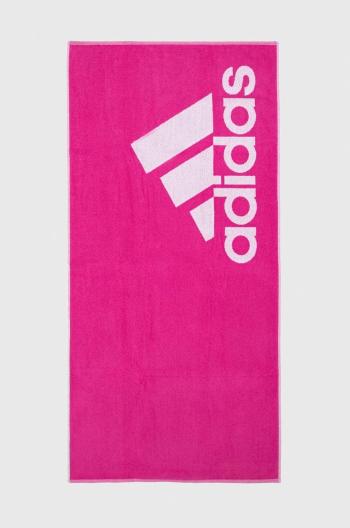 Ručník adidas Performance růžová barva