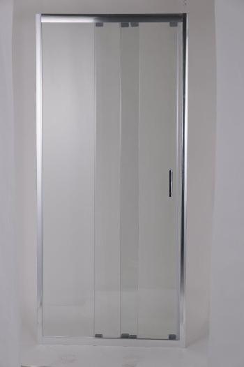 HOPA 3-dílné sprchové dveře do niky MELIDE BARVA rámu Chrom/Leštěný hliník (ALU), Rozměr A 90 cm, Směr zavírání Univerzální Levé / Pravé, Výplň Čiré bezpečnostní sklo 5 mm OLBMELID90CC