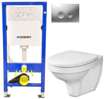 GEBERIT Duofix tlačítko DELTA21 matné WC CERSANIT DELFI + SEDÁTKO 458.103.00.1 21MA DE1