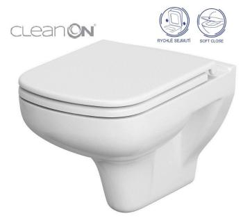 CERSANIT SET 652 ZÁVĚSNÁ WC MÍSA COLOUR NEW CLEANON SE SEDÁTKEM DUR ANTI SOFTCLOSE K701-042