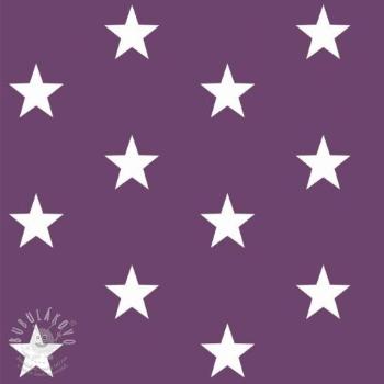 Bavlněná látka Stars purple