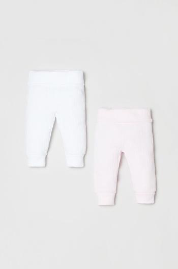 Dětské bavlněné kalhotky OVS růžová barva