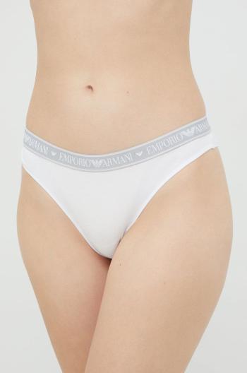 Kalhotky brazilky Emporio Armani Underwear bílá barva