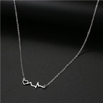 Šperky4U Ocelový řetízek heartbeat - OPD0274-ST