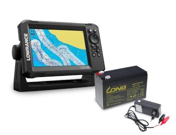 Lowrance Echolot Eagle 7 se sondou Splitshot HD + baterie + nabíječka ZDARMA