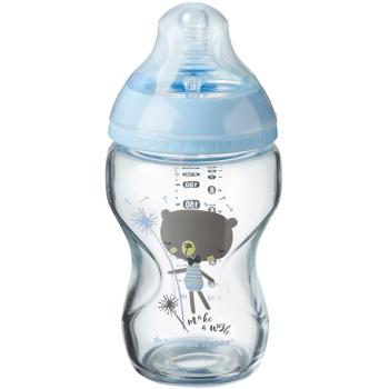 Tommee Tippee C2N Closer to Nature Blue kojenecká láhev Glass 0m+ 250 ml