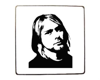Magnet čtverec kov Kurt Cobain