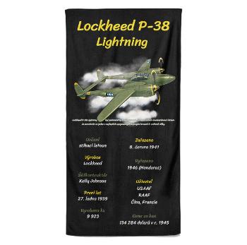 Osuška Lockheed P-38 Lightning (Velikost osušky: 100x170cm)