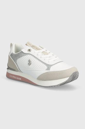 Sneakers boty U.S. Polo Assn. FRISBY bílá barva, FRISBY003W 4YN1