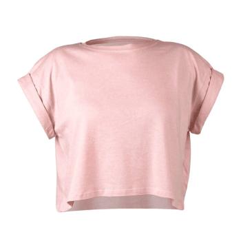 Mantis Dámské crop top tričko - Jemně růžová | L