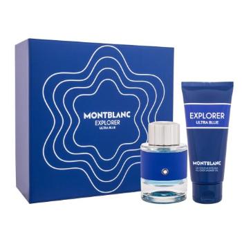 Montblanc Explorer Ultra Blue dárková kazeta parfémovaná voda 60 ml + sprchový gel 100 ml pro muže