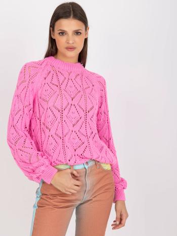 SVĚTLE RŮŽOVÝ DÁMSKÝ SVETR LC-SW-0254.64-PINK Velikost: ONE SIZE