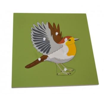 Montessori Vkládací puzzle s kostrou ptáka