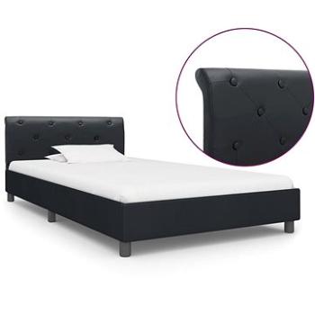 Rám postele černý umělá kůže 100x200 cm (284877)