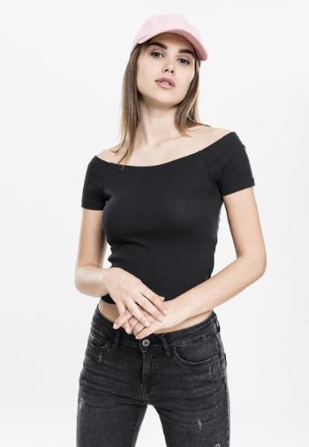 Urban Classics Ladies Off Shoulder Rib Tee black - S