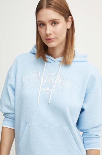 Mikina adidas Originals dámská, s kapucí, melanžová, IX3535