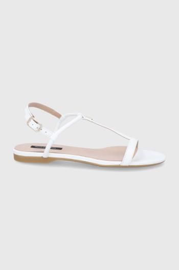 Kožené sandály Patrizia Pepe dámské, bílá barva