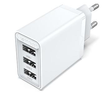 Vention 3-port USB Wall Charger (12W/12W/12W) White (FEAW0-EU)