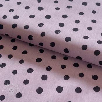 Bavlněná látka Draw dots Snoozy lilac