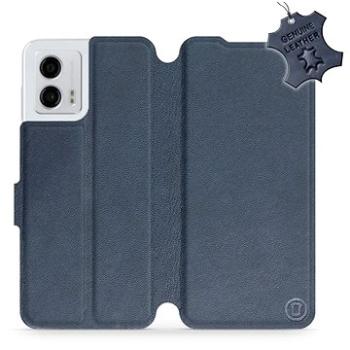 Mobiwear kožené Flip pro Motorola Moto G53 5G - Modré - L_NBS (5904808549059)