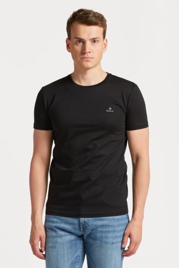 TRIČKO GANT SLIM MERCERIZED SS T-SHIRT černá XS