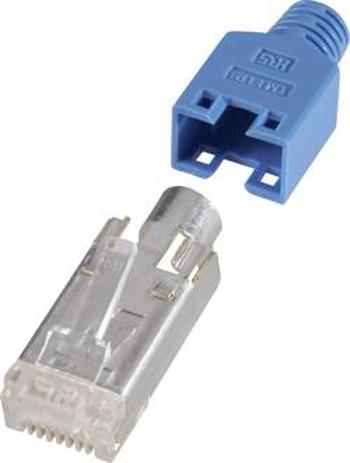 Konektor RJ45 Hirose Electronic, zástrčka rovná, 10 ks, modrá