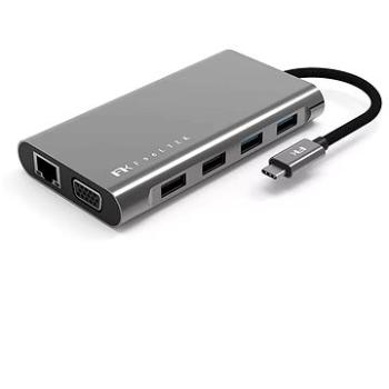 Feeltek Mega-Dock 3-Monitor 11 in 1 USB-C Hub, gray (HBC011ZZC206)