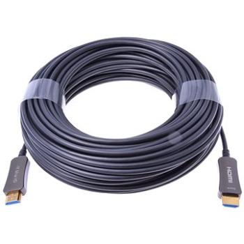 PremiumCord HDMI, optický fiber High Speed with Ether. 4K@60Hz kabel 10m, M/M, zlacené konektory (kphdm2x10)