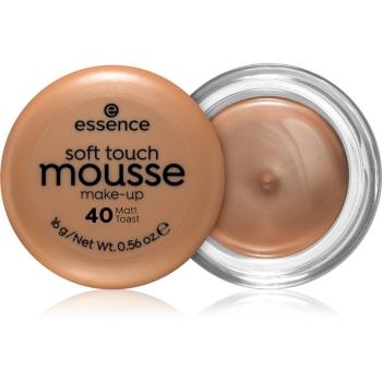 Essence Soft Touch matující pěnový make-up odstín 40 Matt Toast 16 g