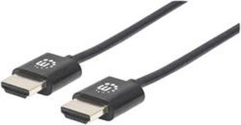 HDMI kabel Manhattan [1x HDMI zástrčka - 1x HDMI zástrčka] černá 0.50 m