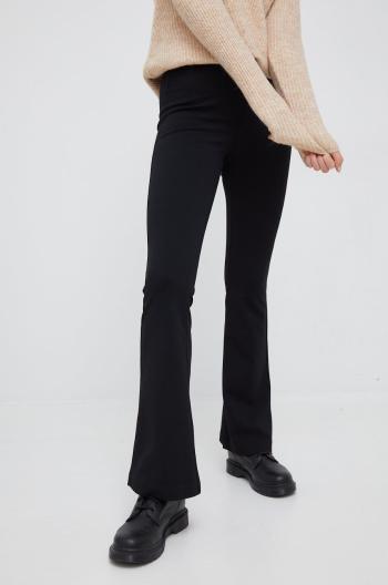 Kalhoty Vero Moda dámské, černá barva, zvony, high waist