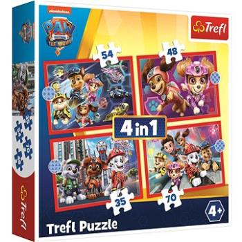 Trefl Puzzle Tlapková patrola ve městě 4v1 (35,48,54,70 dílků) (5900511343748)