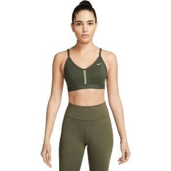 Nike DF INDY V-NECK BRA W Dámská sportovní podprsenka, khaki, velikost M