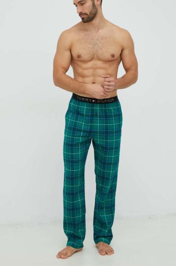 Pyžamové kalhoty Tommy Hilfiger pánské, zelená barva