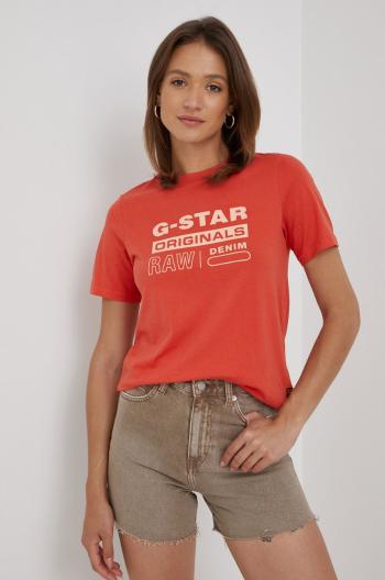 Tričko G-Star Raw oranžová barva