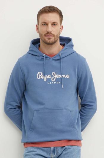 Bavlněná mikina Pepe Jeans SAUL HOODIE pánská, s kapucí, s potiskem, PM582695